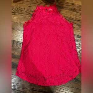 Alife Vibrant Pink Lace Blouse